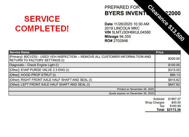 Used 2019 Lincoln MKC Reserve w/ Canadian Touring Package image 11