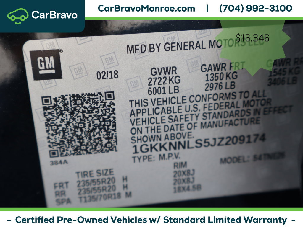 Certified 2018 GMC Acadia SLT FWD image 51