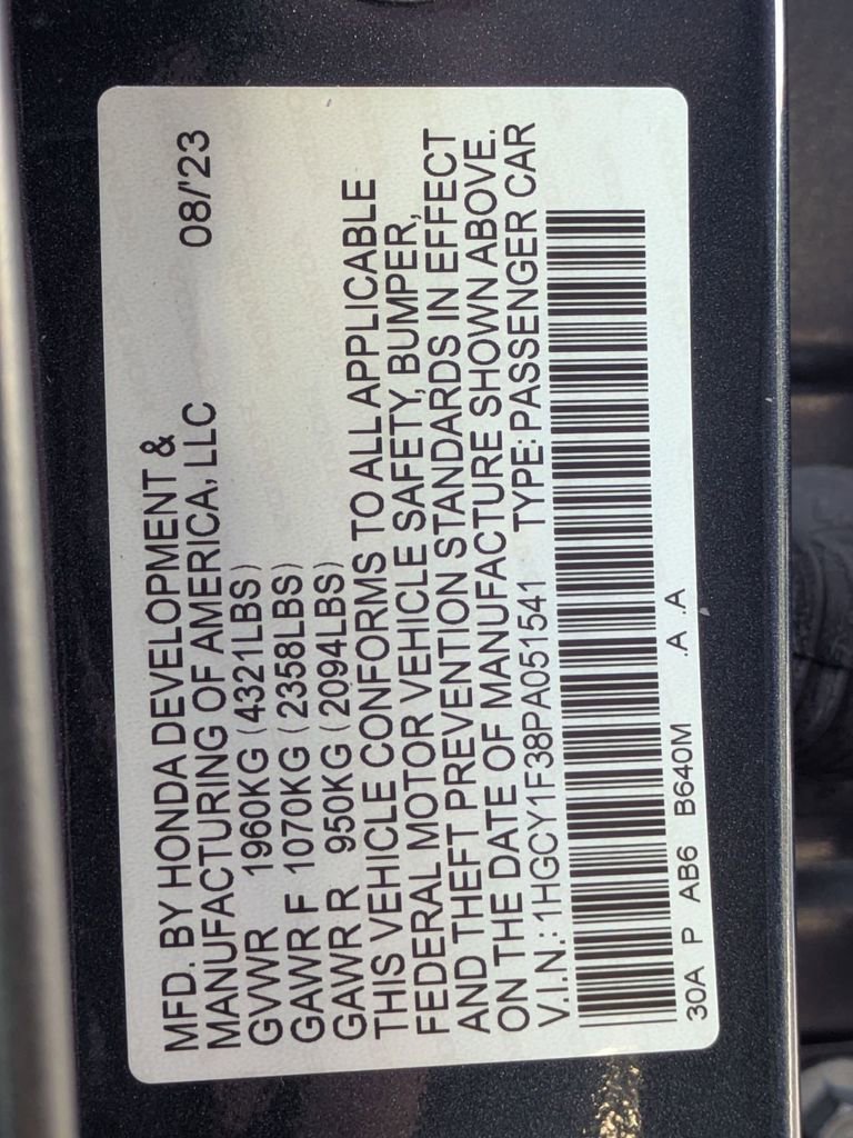 Certified 2023 Honda Accord EX image 25