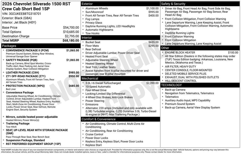 New 2026 Chevrolet Silverado 1500 RST w/ Safety Package AWD/4WD image 25
