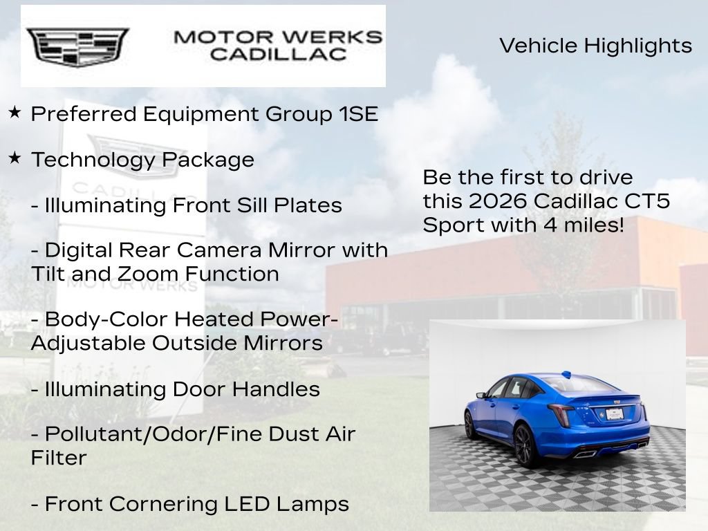 New 2026 Cadillac CT5 Sport w/ Technology Package AWD/4WD image 12