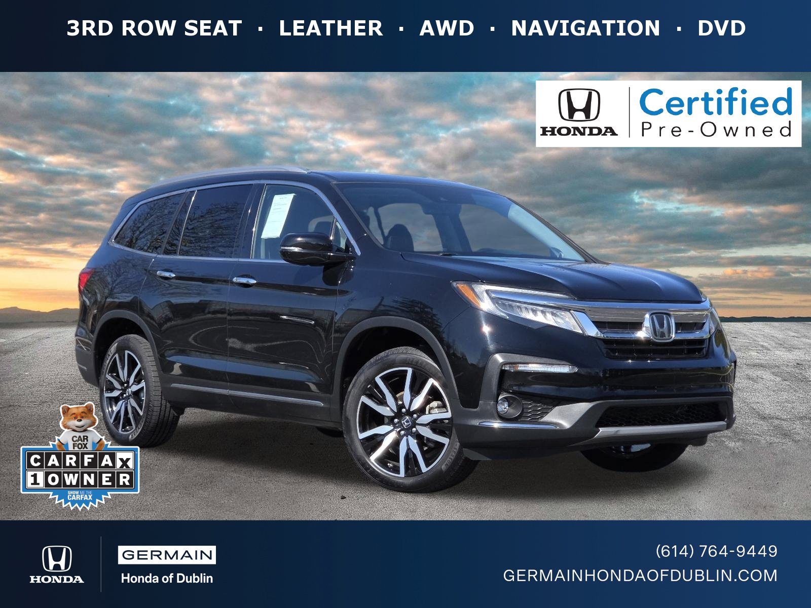 Certified 2021 Honda Pilot Touring