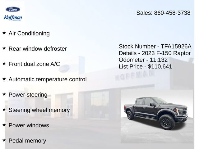 Used 2023 Ford F150 Raptor w/ Equipment Group 802A Raptor R image 20