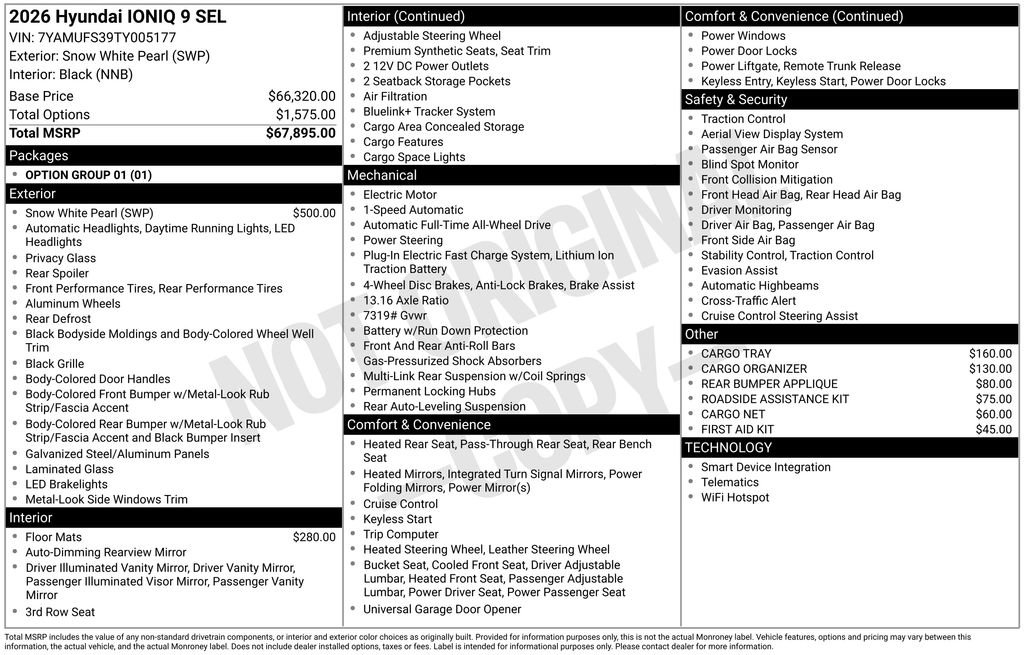 New 2026 Hyundai Ioniq 9 SEL image 2