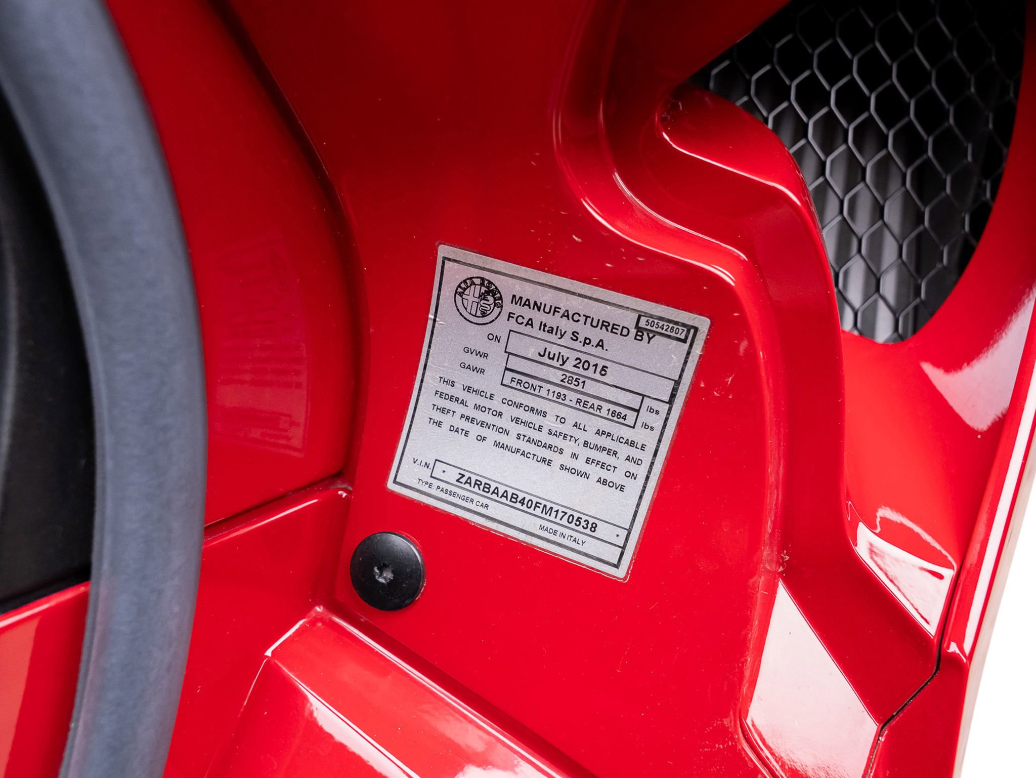 Used 2015 Alfa Romeo 4C Spider w/ Spider Track Package RWD image 56