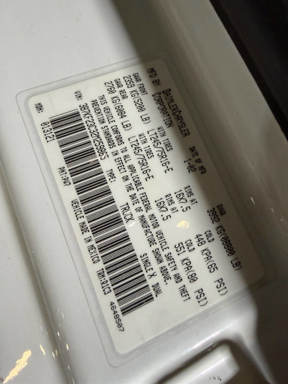 Used 2002 Dodge Ram 2500 Truck 4x4 Quad Cab image 6