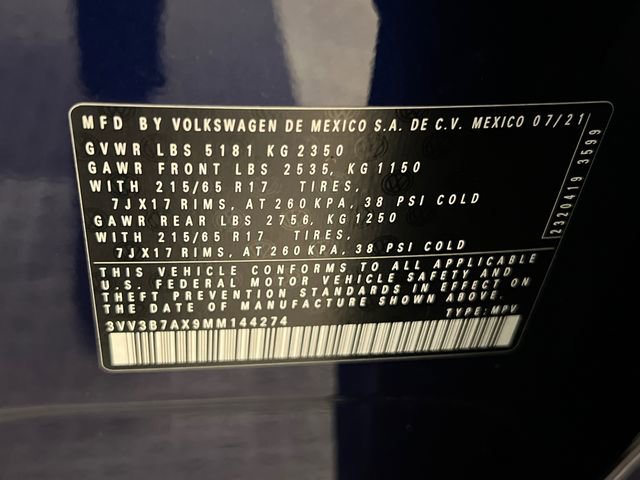 Certified 2021 Volkswagen Tiguan SE FWD image 29