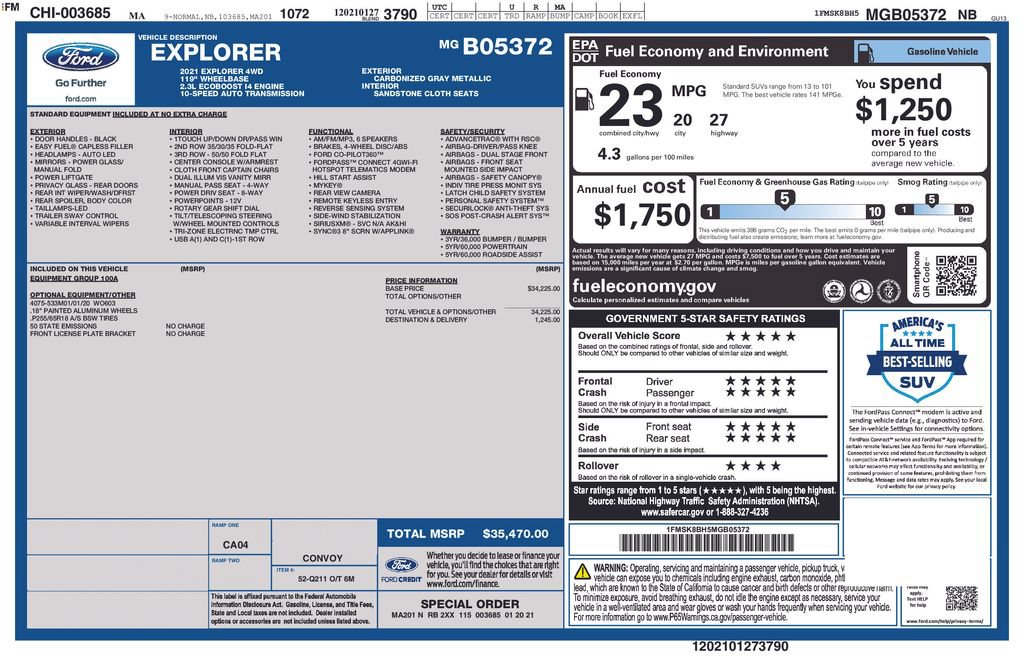 Used 2021 Ford Explorer 4WD image 16