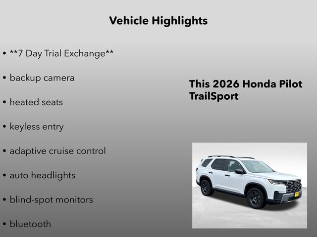 New 2026 Honda Pilot TrailSport image 5