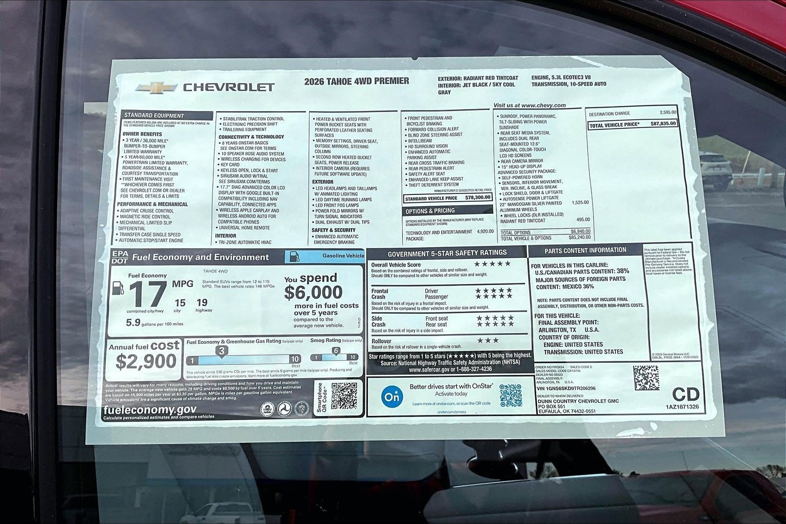 New 2026 Chevrolet Tahoe Premier image 14