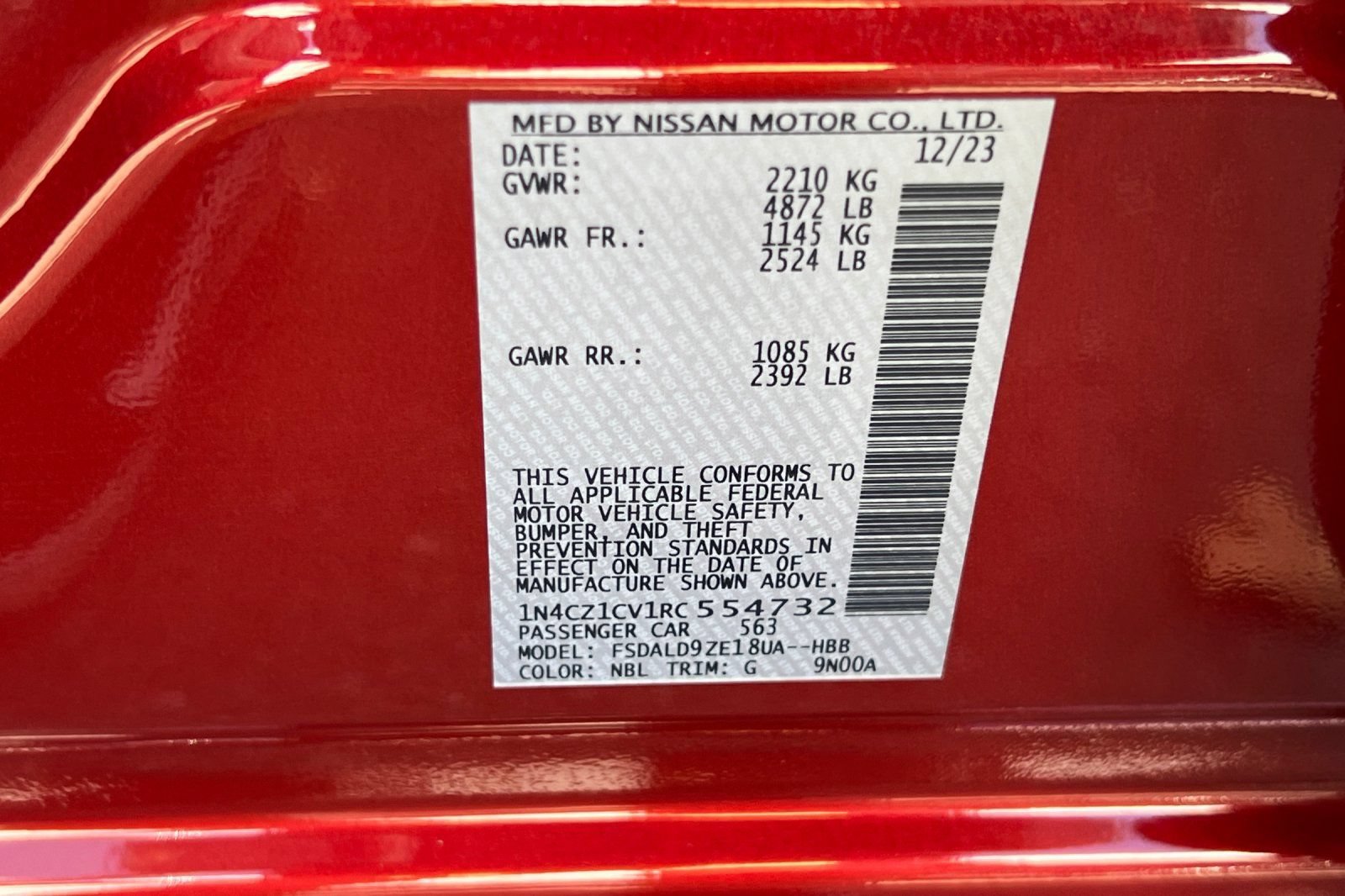 Certified 2024 Nissan Leaf SV Plus FWD image 35