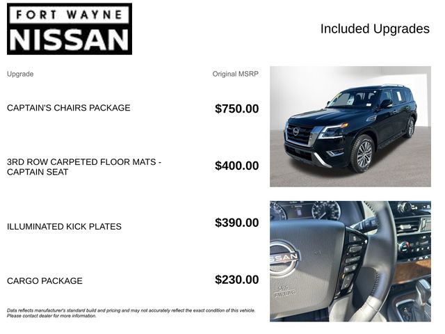 Certified 2024 Nissan Armada SL w/ Captain's Chairs Package image 4