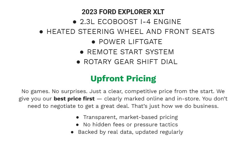 Certified 2023 Ford Explorer XLT w/ Equipment Group 202A image 1