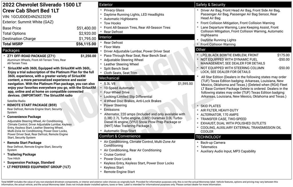 Used 2022 Chevrolet Silverado 1500 LT w/ Z71 Off-Road Package AWD/4WD image 2