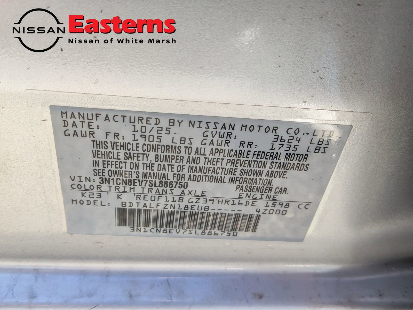 New 2025 Nissan Versa SV w/ Trunk Package image 30