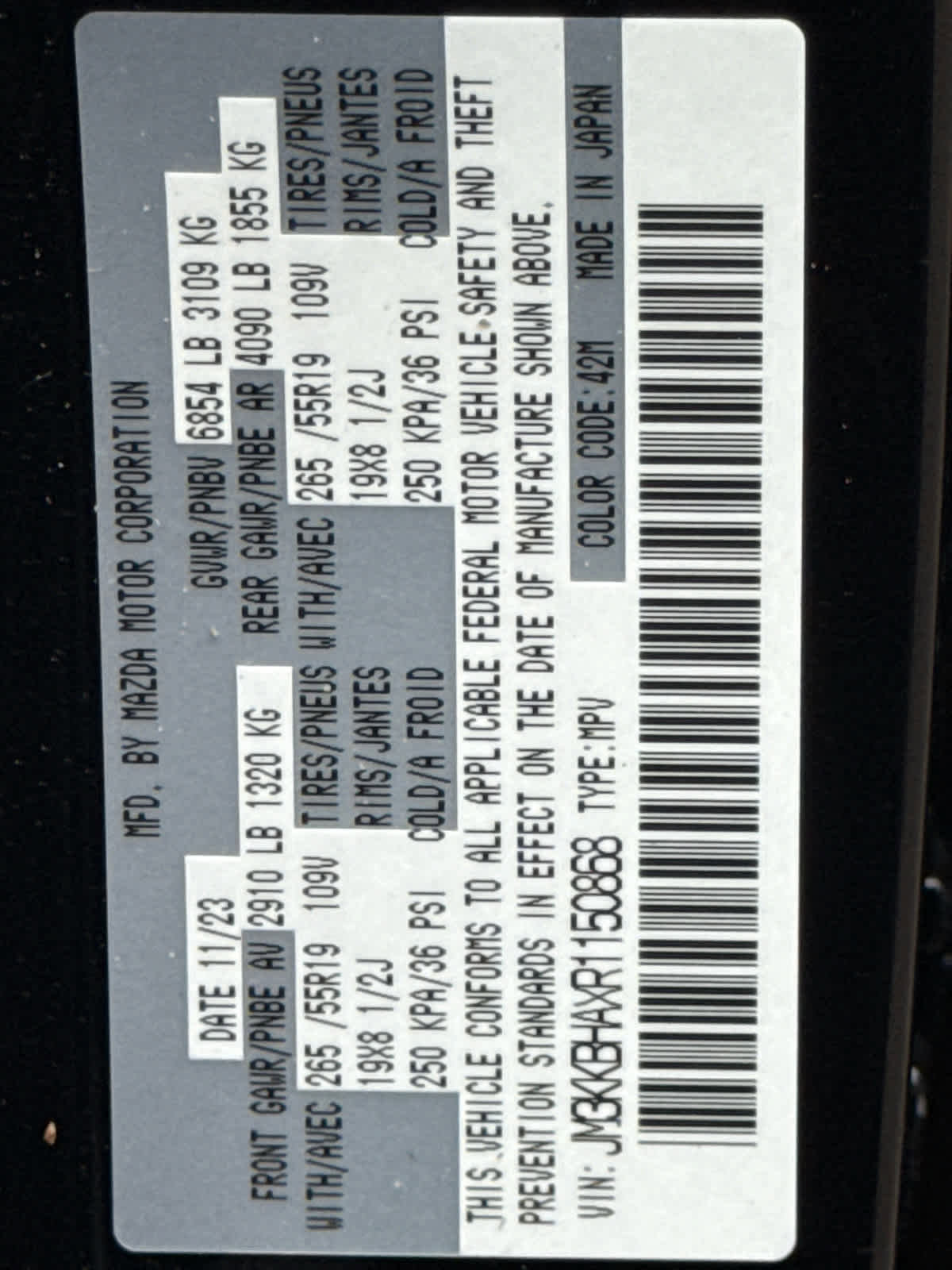 Certified 2024 MAZDA CX-90 Plug-In Hybrid w/ Preferred image 22