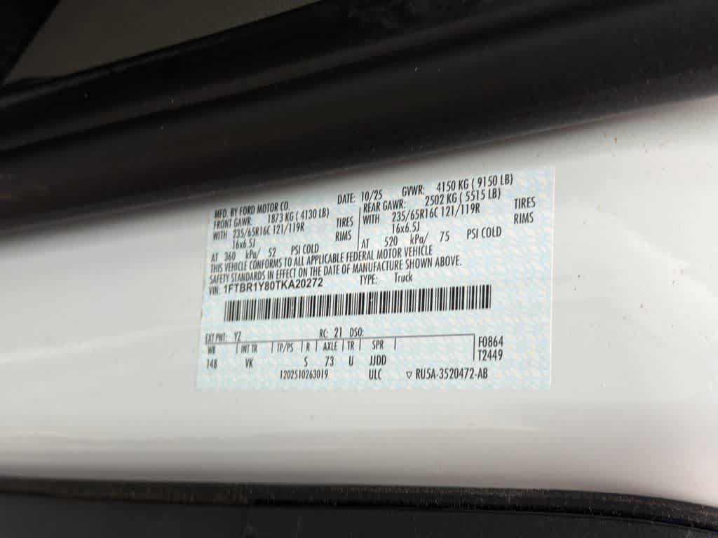 New 2026 Ford Transit 250 Low Roof w/ Load Area Protection Package RWD image 29