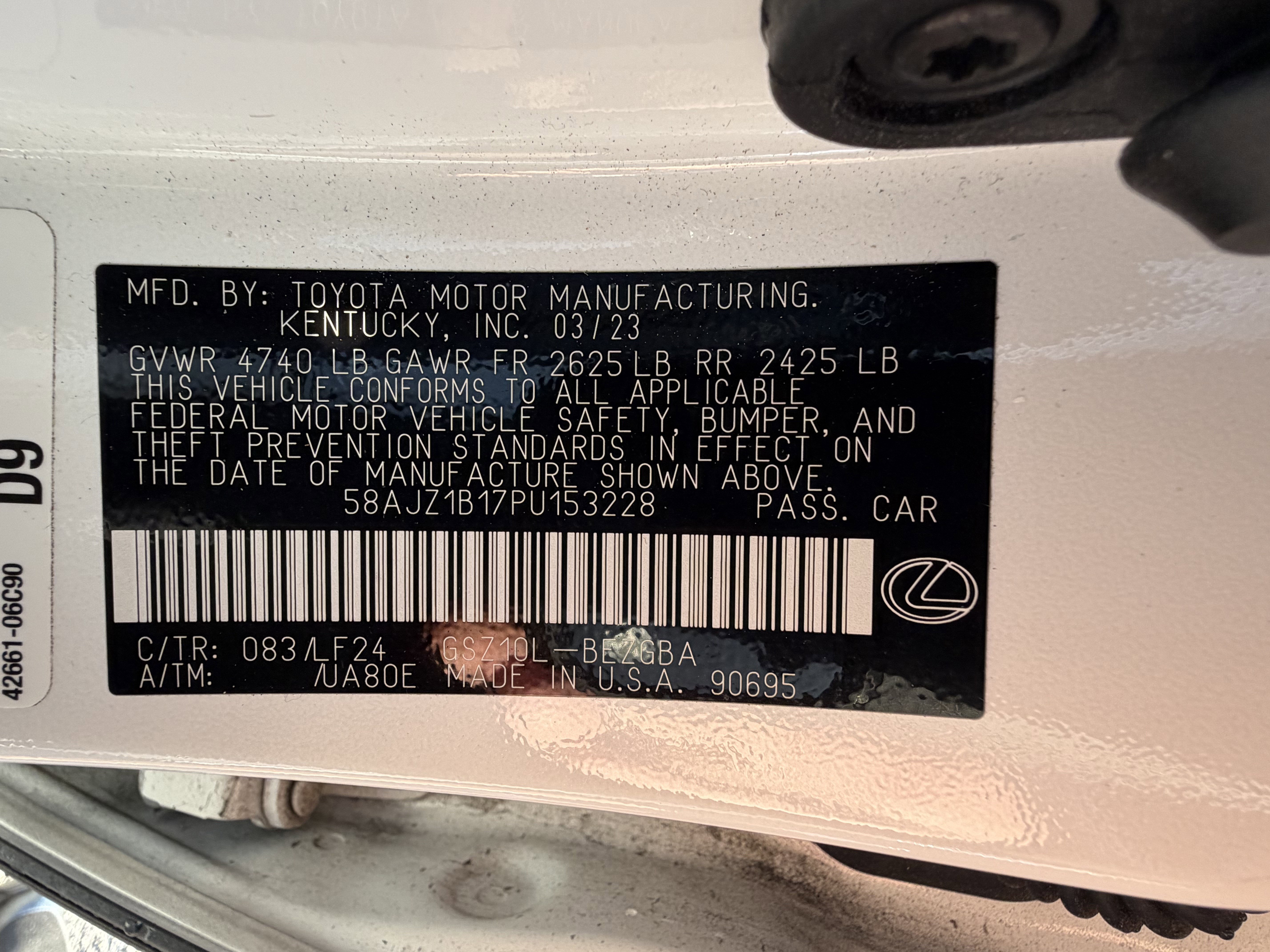 Certified 2023 Lexus ES 350 F Sport w/ Accessory Package (Z2) FWD image 51