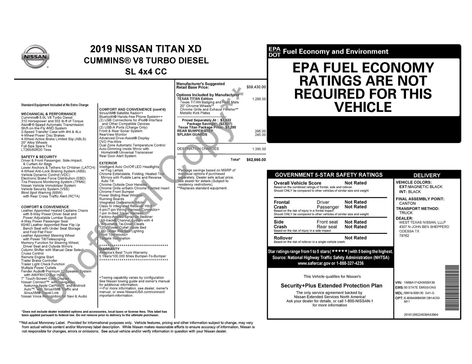 Used 2019 Nissan Titan SL w/ Texas Titan Edition AWD/4WD image 12