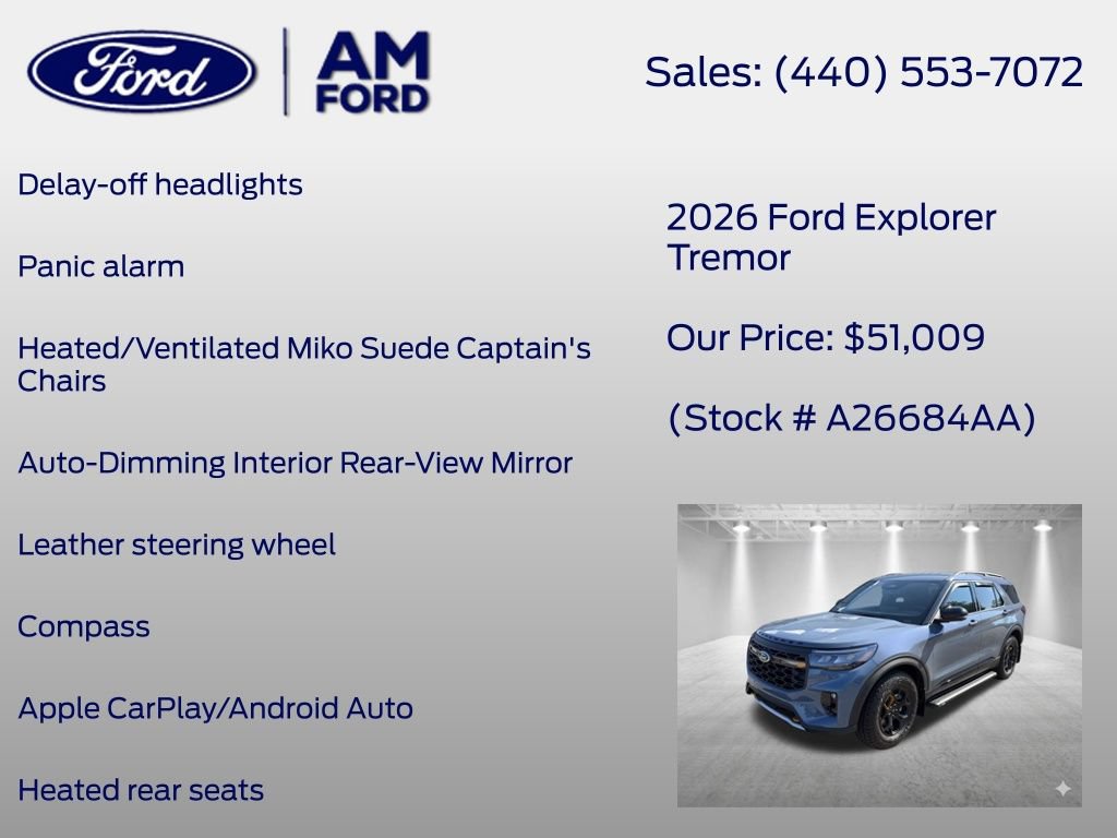 Used 2026 Ford Explorer Tremor w/ Tremor Convenience Package AWD/4WD image 20