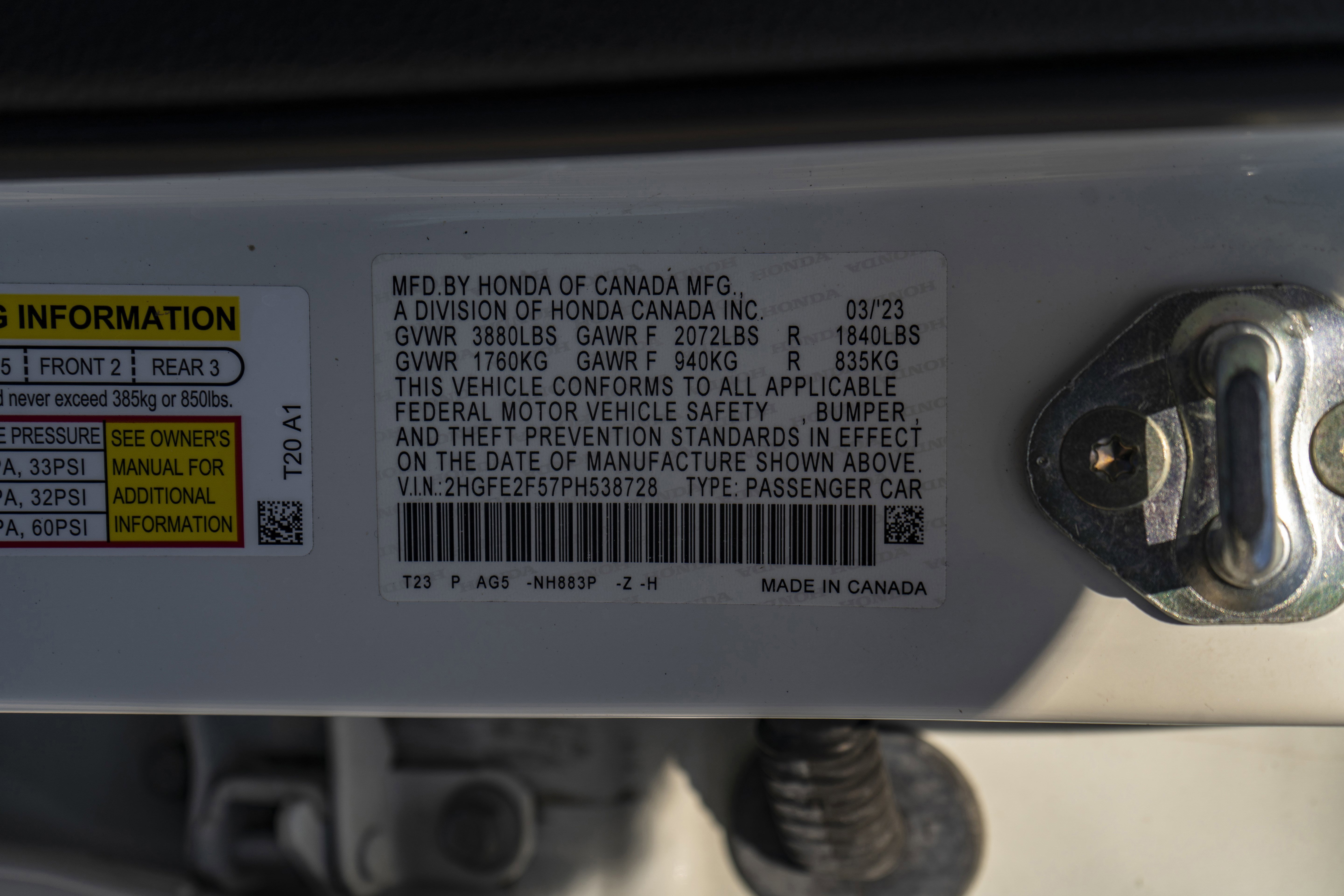 Certified 2023 Honda Civic Sport image 45