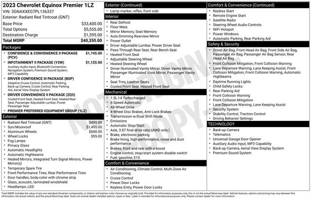 Used 2023 Chevrolet Equinox Premier AWD/4WD image 24