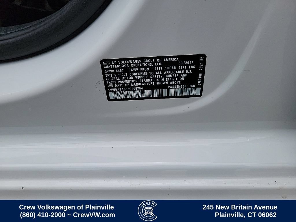 Used 2018 Volkswagen Passat 2.0T SE FWD image 36