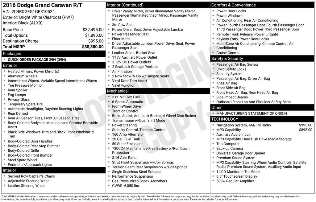 Used 2016 Dodge Grand Caravan R/T FWD image 2