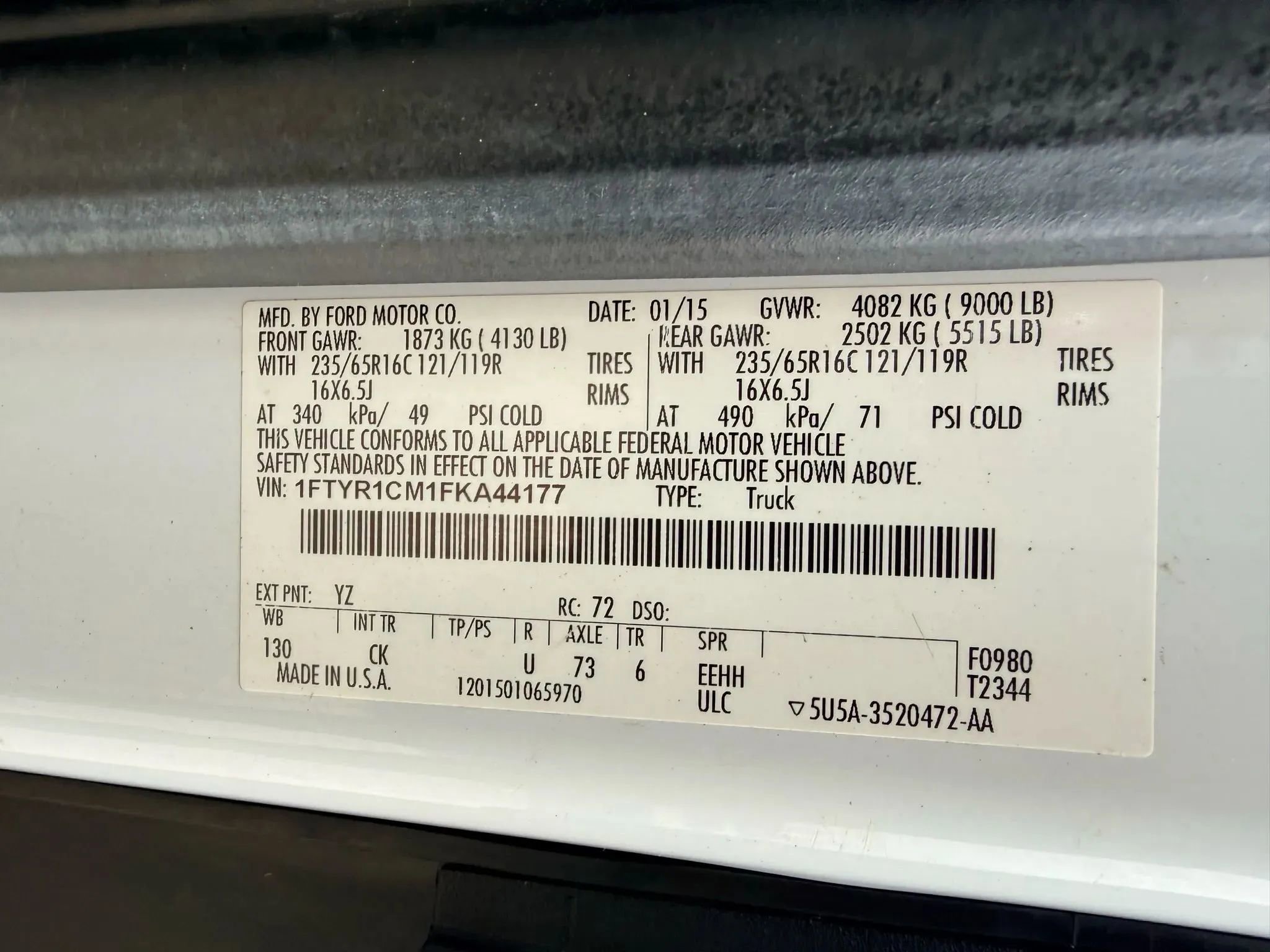 Used 2015 Ford Transit 250 130 Medium Roof image 5