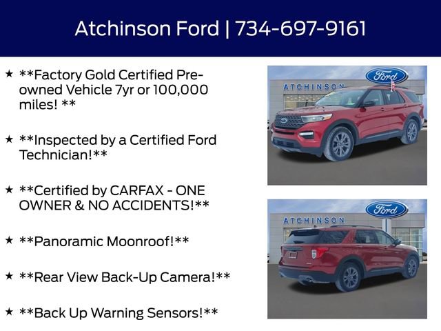 Certified 2022 Ford Explorer XLT w/ Equipment Group 202A image 4