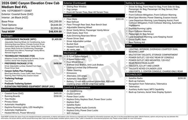 Used 2026 GMC Canyon Elevation w/ Convenience Package AWD/4WD image 27