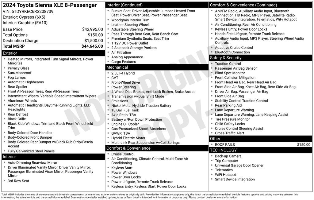 Used 2024 Toyota Sienna XLE image 66