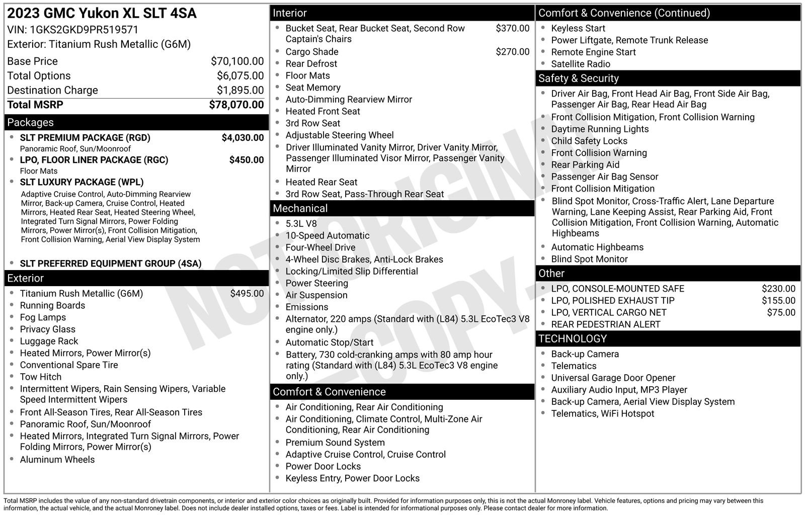 Used 2023 GMC Yukon XL SLT w/ SLT Premium Package image 62