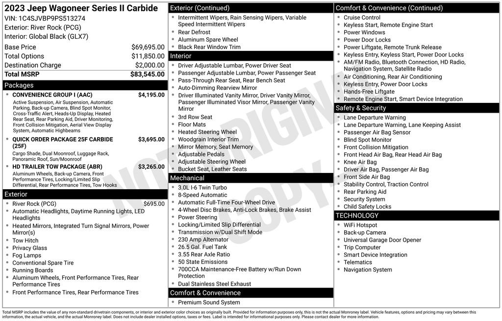 Used 2023 Jeep Wagoneer Series II w/ Convenience Group I image 40