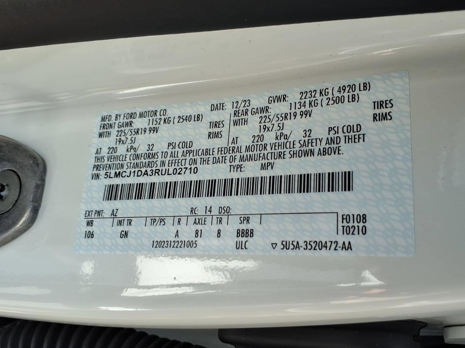 Certified 2024 Lincoln Corsair AWD w/ Equipment Group 101A image 31