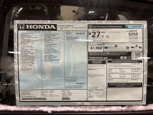 New 2025 Honda HR-V LX image 8