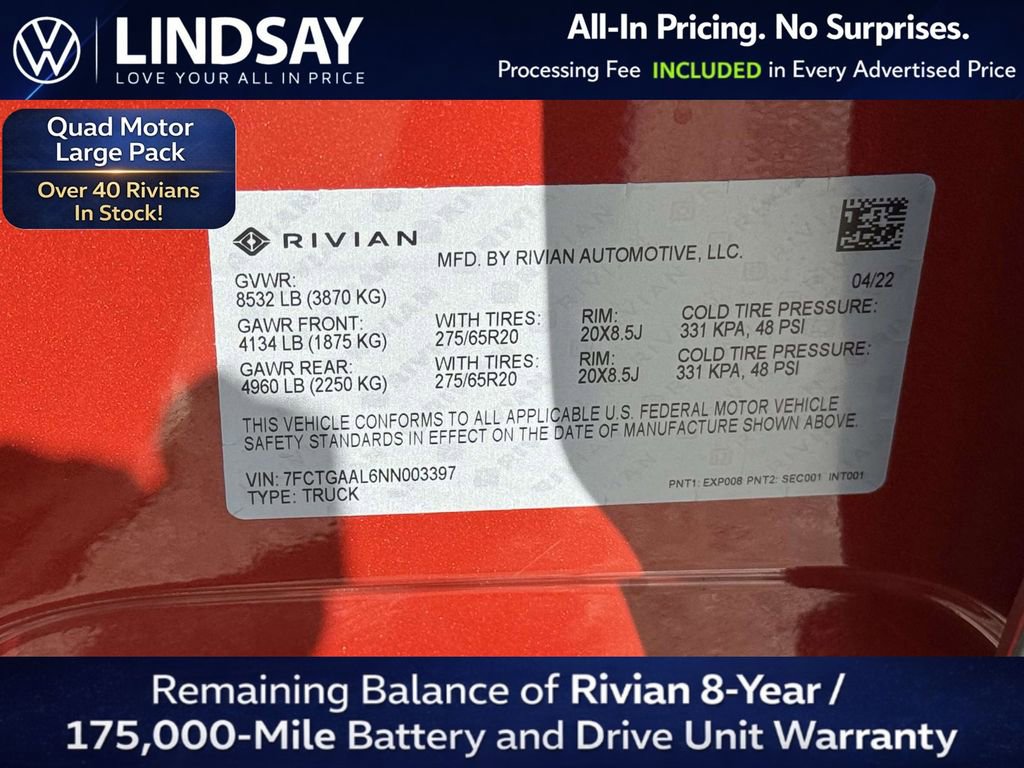 Used 2022 Rivian R1T Launch Edition image 26