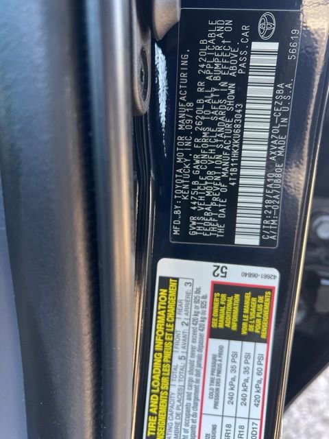 Used 2019 Toyota Camry SE w/ Carpet Mat Package image 29
