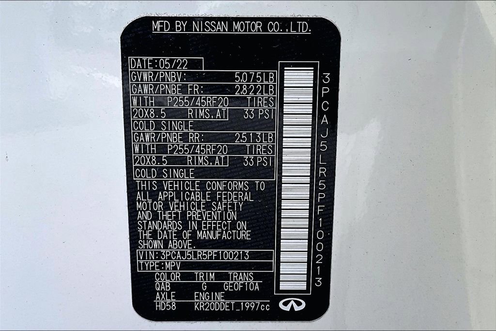 Used 2023 INFINITI QX55 Sensory w/ Lighting Package AWD/4WD image 16