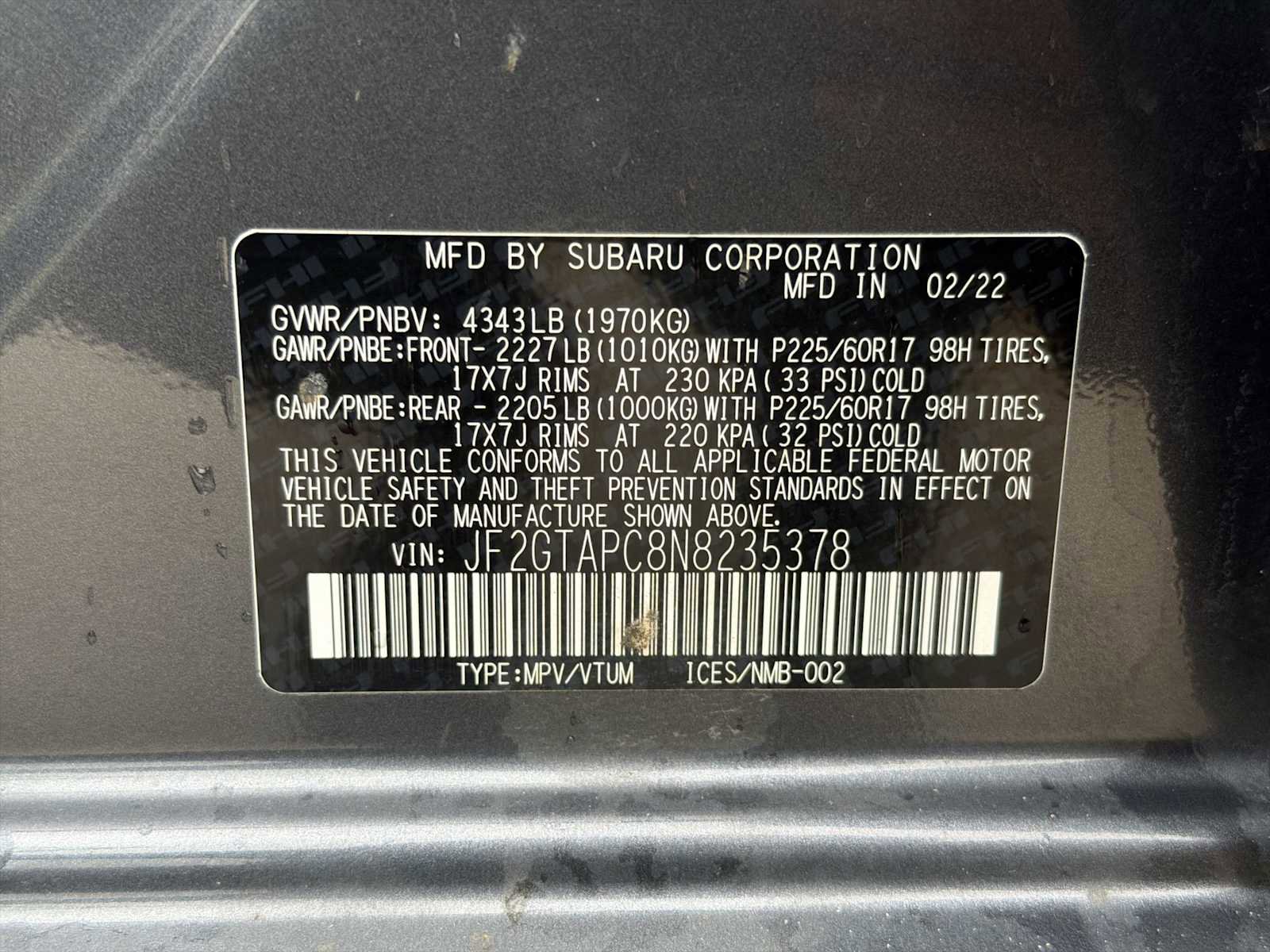 Certified 2022 Subaru Crosstrek 2.0i Premium w/ Popular Package #4A image 30