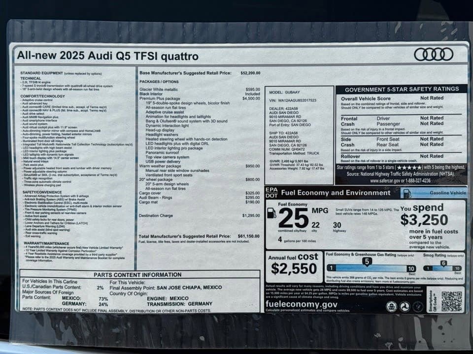 Certified 2025 Audi Q5 Premium Plus w/ Premium Plus image 21