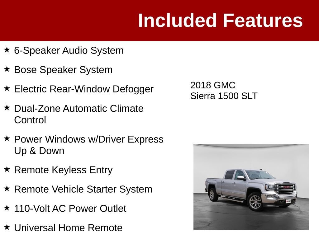Used 2018 GMC Sierra 1500 SLT AWD/4WD image 4