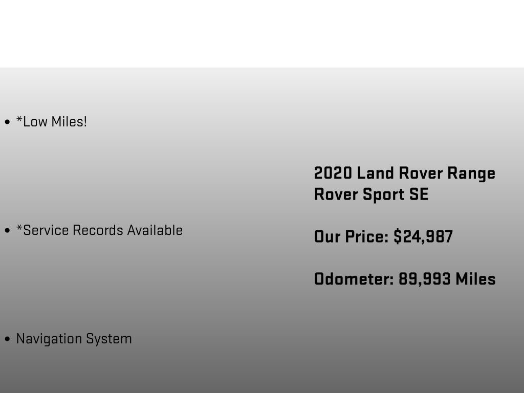 Used 2020 Land Rover Range Rover Sport SE AWD/4WD image 12