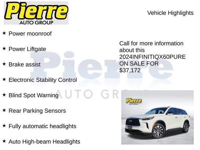 Used 2024 INFINITI QX60 Pure image 14