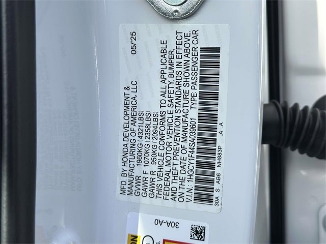 Certified 2025 Honda Accord SE image 30