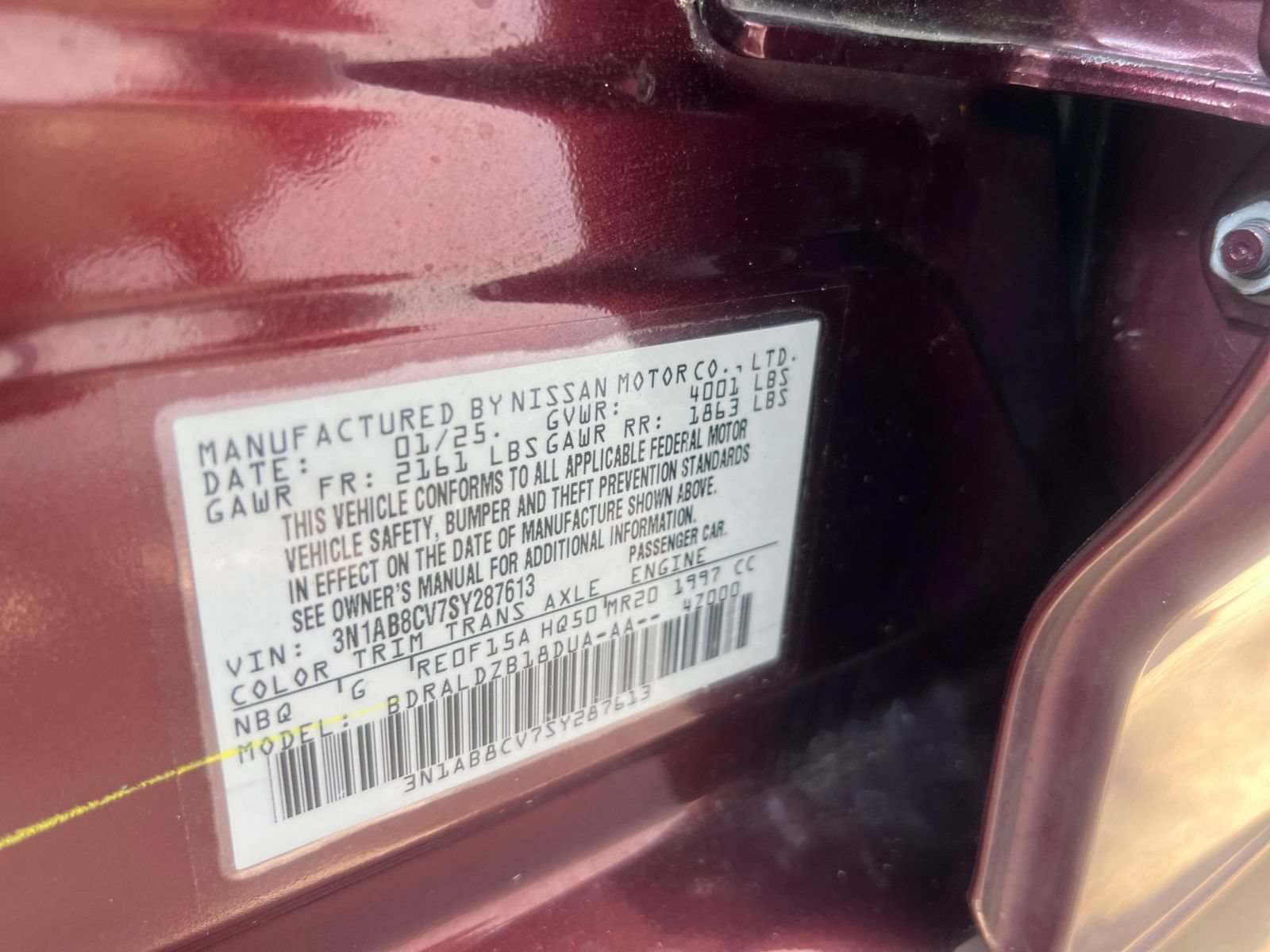 Used 2025 Nissan Sentra SV FWD image 22
