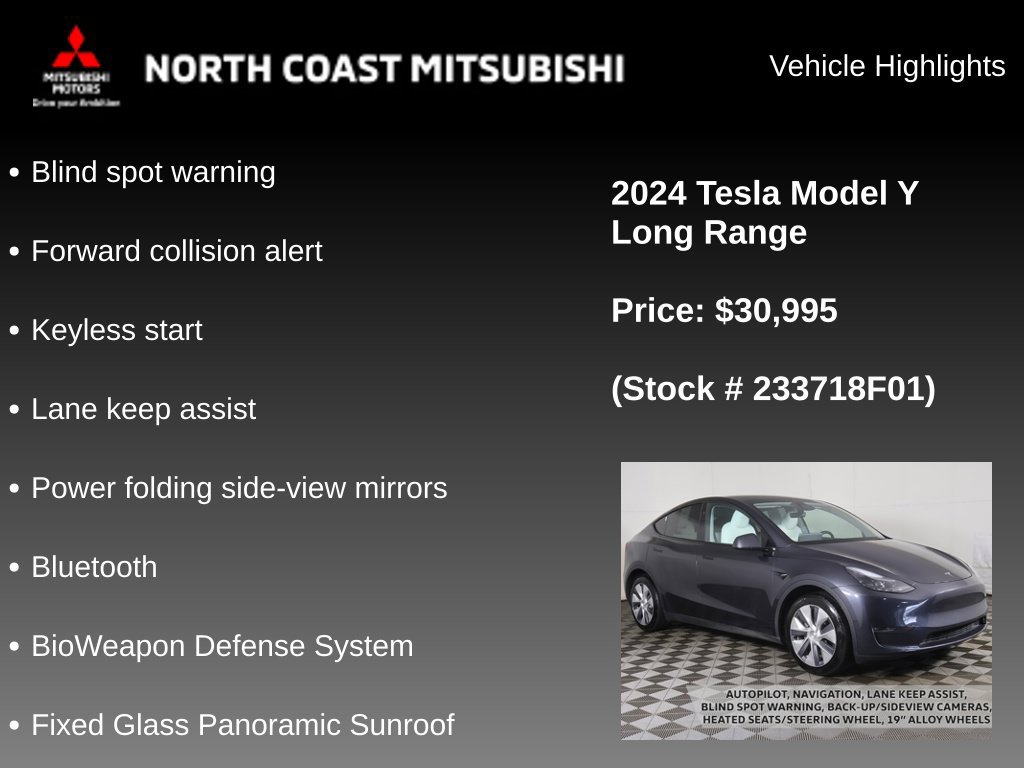 Used 2024 Tesla Model Y Long Range AWD/4WD image 2
