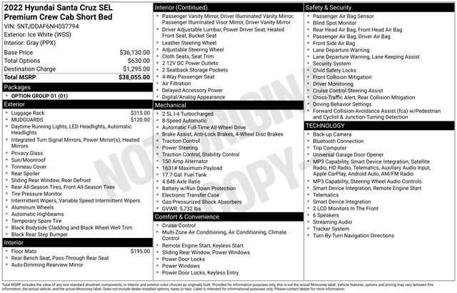Used 2022 Hyundai Santa Cruz SEL Premium AWD/4WD image 4