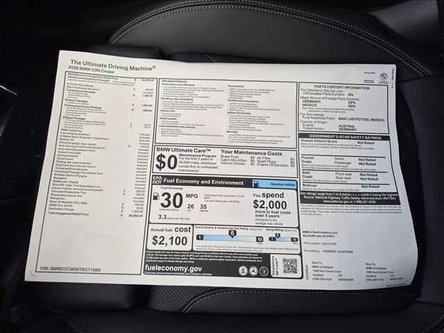 New 2026 BMW 230i Coupe w/ M Sport Package RWD image 17