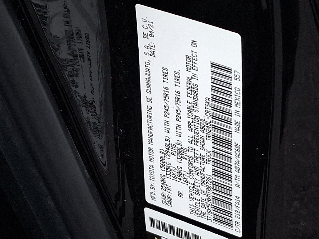Certified 2021 Toyota Tacoma SR AWD/4WD image 27